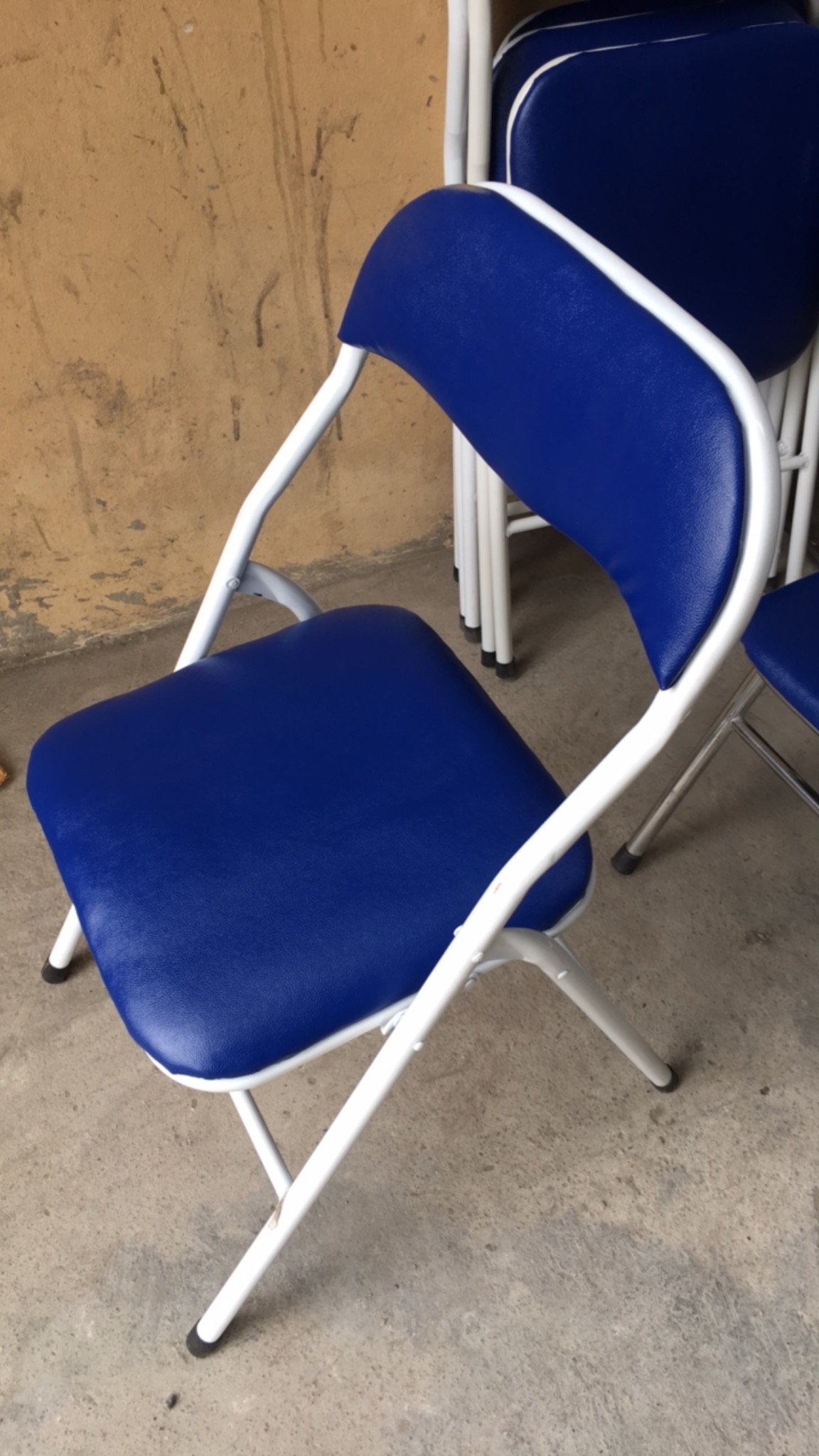 Ghế gấp inox đệm xanh - Đơn vị sản xuất ghế inox giá rẻ